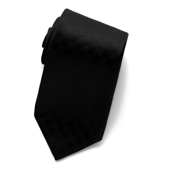 GUCCI Black Men's Made In Italy Designer Silk Tie - Picture 1 of 1
